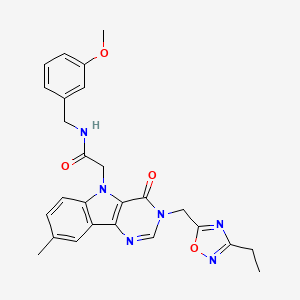 molecular formula C26H26N6O4 B2537807 (4S)-3-propionyl-N-[2-(1,3-thiazol-4-yl)ethyl]-1,3-thiazolidine-4-carboxamide CAS No. 1111989-84-4
