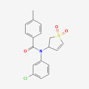 N-(3-chlorophenyl)-N-(1,1-dioxido-2,3-dihydrothiophen-3-yl)-4-methylbenzamide