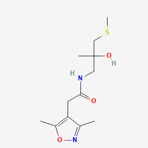 molecular formula C12H20N2O3S B2537826 2-(3,5-dimethylisoxazol-4-yl)-N-(2-hydroxy-2-methyl-3-(methylthio)propyl)acetamide CAS No. 1798512-24-9