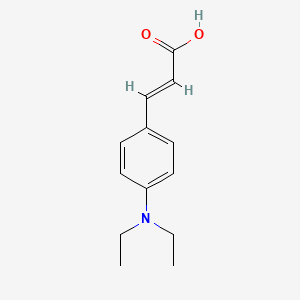 molecular formula C13H17NO2 B2537829 (2E)-3-[4-(diethylamino)phenyl]acrylic acid CAS No. 78776-25-7; 83799-76-2