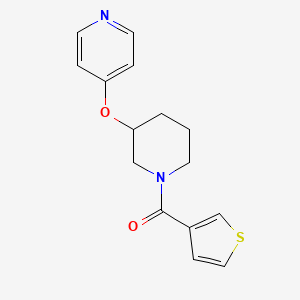 molecular formula C15H16N2O2S B2537837 (3-(Pyridin-4-yloxy)piperidin-1-yl)(thiophen-3-yl)methanone CAS No. 2034275-33-5
