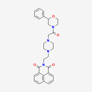 molecular formula C30H32N4O4 B2537840 2-(2-(4-(2-oxo-2-(2-phenylmorpholino)ethyl)piperazin-1-yl)ethyl)-1H-benzo[de]isoquinoline-1,3(2H)-dione CAS No. 2034508-55-7