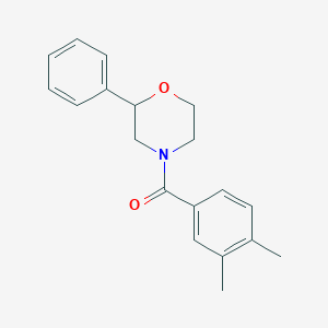 molecular formula C19H21NO2 B2537844 (3,4-二甲基苯基)(2-苯基吗啉代)甲酮 CAS No. 946234-22-6