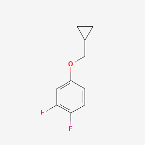molecular formula C10H10F2O B2537853 4-(Cyclopropylmethoxy)-1,2-difluorobenzene CAS No. 1360807-56-2