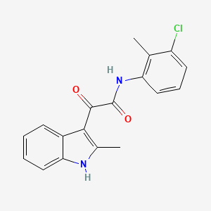 molecular formula C18H15ClN2O2 B2537870 N-(3-氯-2-甲苯基)-2-(2-甲基-1H-吲哚-3-基)-2-氧代乙酰胺 CAS No. 852372-06-6