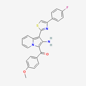 (2-Amino-1-(4-(4-fluorophenyl)thiazol-2-yl)indolizin-3-yl)(4-methoxyphenyl)methanone