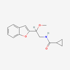 molecular formula C15H17NO3 B2537881 N-(2-(benzofuran-2-yl)-2-methoxyethyl)cyclopropanecarboxamide CAS No. 2034291-45-5