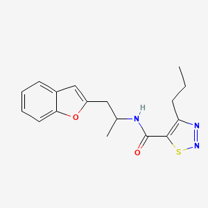 molecular formula C17H19N3O2S B2537886 N-(1-(benzofuran-2-yl)propan-2-yl)-4-propyl-1,2,3-thiadiazole-5-carboxamide CAS No. 2034610-48-3