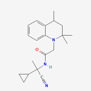 molecular formula C20H27N3O B2537900 N-(1-cyano-1-cyclopropylethyl)-2-(2,2,4-trimethyl-1,2,3,4-tetrahydroquinolin-1-yl)acetamide CAS No. 1797008-77-5