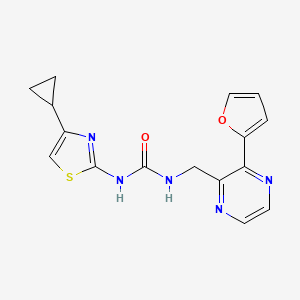 1-(4-Cyclopropylthiazol-2-yl)-3-((3-(furan-2-yl)pyrazin-2-yl)methyl)urea