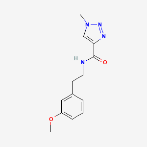 molecular formula C13H16N4O2 B2537910 N-(3-methoxyphenethyl)-1-methyl-1H-1,2,3-triazole-4-carboxamide CAS No. 1235235-12-7