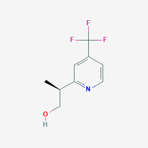 molecular formula C9H10F3NO B2537923 (2S)-2-[4-(Trifluoromethyl)pyridin-2-yl]propan-1-ol CAS No. 2248182-85-4