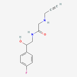 molecular formula C13H15FN2O2 B2537925 N-[2-(4-fluorophenyl)-2-hydroxyethyl]-2-[(prop-2-yn-1-yl)amino]acetamide CAS No. 2094583-61-4