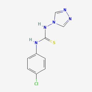 molecular formula C9H8ClN5S B2537927 N-(4-氯苯基)-N'-(4H-1,2,4-三唑-4-基)硫脲 CAS No. 5102-35-2