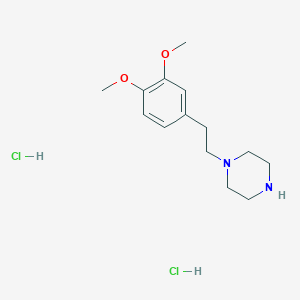 molecular formula C14H24Cl2N2O2 B2537939 1-(3,4-Dimethoxyphenethyl)piperazine dihydrochloride CAS No. 945906-87-6