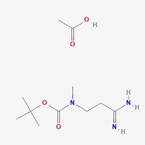molecular formula C11H23N3O4 B2537941 acetic acid, tert-butyl N-(2-carbamimidoylethyl)-N-methylcarbamate CAS No. 2138311-89-2