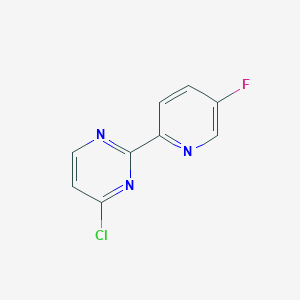 molecular formula C9H5ClFN3 B2537948 4-Chloro-2-(5-fluoropyridin-2-yl)pyrimidine CAS No. 1511587-98-6