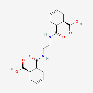 molecular formula C18H24N2O6 B2537958 (1R,6S)-6-({[2-({[(1S,6R)-6-carboxy-3-cyclohexenyl]carbonyl}amino)ethyl]amino}carbonyl)-3-cyclohexene-1-carboxylic acid CAS No. 415973-33-0