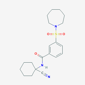 molecular formula C20H27N3O3S B2537968 3-(Azepan-1-ylsulfonyl)-N-(1-cyanocyclohexyl)benzamide CAS No. 2134150-77-7