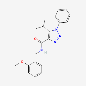 molecular formula C20H22N4O2 B2537970 5-isopropyl-N-(2-methoxybenzyl)-1-phenyl-1H-1,2,3-triazole-4-carboxamide CAS No. 954761-30-9