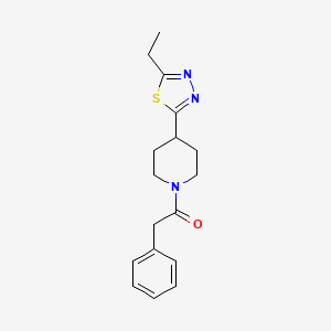 molecular formula C17H21N3OS B2537974 1-(4-(5-Ethyl-1,3,4-thiadiazol-2-yl)piperidin-1-yl)-2-phenylethanone CAS No. 1170206-75-3