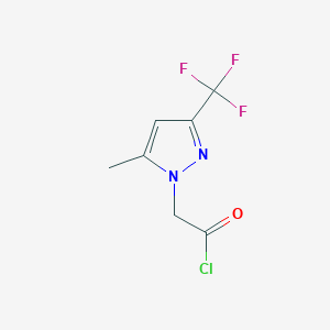 B2537994 [5-methyl-3-(trifluoromethyl)-1H-pyrazol-1-yl]acetyl chloride CAS No. 922516-43-6