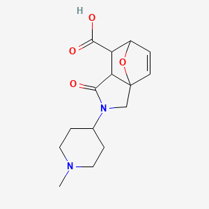 molecular formula C15H20N2O4 B2537997 (3aS,6R)-2-(1-甲基哌啶-4-基)-1-氧代-1,2,3,6,7,7a-六氢-3a,6-环氧异吲哚-7-羧酸 CAS No. 1071692-69-7