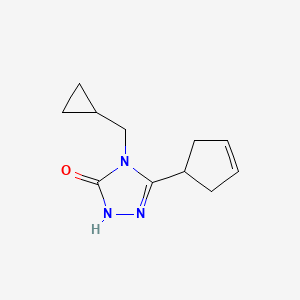 molecular formula C11H15N3O B2537998 3-(cyclopent-3-en-1-yl)-4-(cyclopropylmethyl)-4,5-dihydro-1H-1,2,4-triazol-5-one CAS No. 2200424-99-1