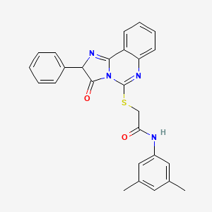 molecular formula C26H22N4O2S B2538004 N-(3,5-dimethylphenyl)-2-((3-oxo-2-phenyl-2,3-dihydroimidazo[1,2-c]quinazolin-5-yl)thio)acetamide CAS No. 1053080-73-1