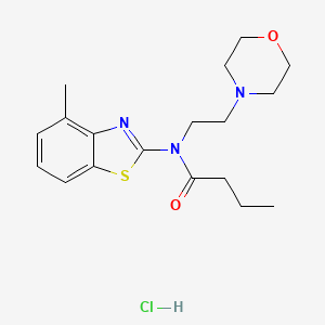 molecular formula C18H26ClN3O2S B2538007 N-(4-methylbenzo[d]thiazol-2-yl)-N-(2-morpholinoethyl)butyramide hydrochloride CAS No. 1177500-27-4