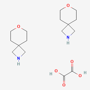 molecular formula C16H28N2O6 B2538016 7-Oxa-2-azaspiro[3.5]nonane hemioxalate CAS No. 1408076-09-4; 1523571-04-1