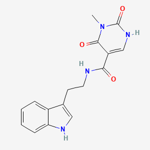 N-(2-(1H-indol-3-yl)ethyl)-3-methyl-2,4-dioxo-1,2,3,4-tetrahydropyrimidine-5-carboxamide