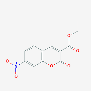 molecular formula C12H9NO6 B2538019 7-硝基-2-氧代-2H-色烯-3-羧酸乙酯 CAS No. 385418-75-7