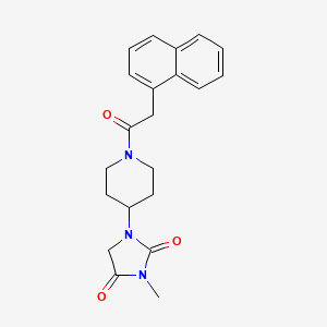 molecular formula C21H23N3O3 B2538021 3-Methyl-1-(1-(2-(naphthalen-1-yl)acetyl)piperidin-4-yl)imidazolidine-2,4-dione CAS No. 2176270-63-4