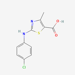 molecular formula C11H9ClN2O2S B2538023 2-[(4-chlorophenyl)amino]-4-methyl-5-Thiazolecarboxylic acid CAS No. 187998-95-4