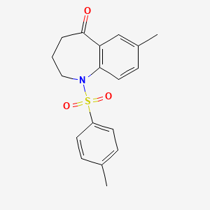 molecular formula C18H19NO3S B2538024 7-Methyl-1-tosyl-3,4-dihydro-1H-benzo[b]azepin-5(2H)-one CAS No. 1118507-77-9