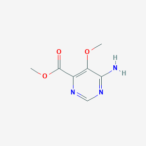molecular formula C7H9N3O3 B2538025 Methyl 6-amino-5-methoxypyrimidine-4-carboxylate CAS No. 1909316-24-0