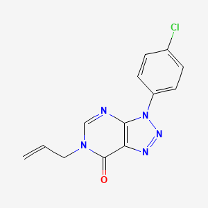 molecular formula C13H10ClN5O B2538028 3-(4-Chlorophenyl)-6-prop-2-enyltriazolo[4,5-d]pyrimidin-7-one CAS No. 872590-69-7