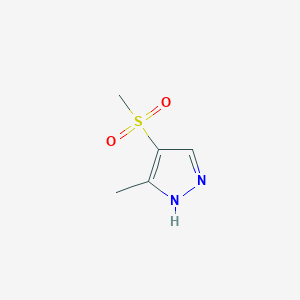 molecular formula C5H8N2O2S B2538030 5-methyl-4-methylsulfonyl-1H-pyrazole CAS No. 2385297-07-2