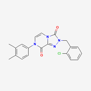 molecular formula C20H17ClN4O2 B2538031 2-(2-chlorobenzyl)-7-(3,4-dimethylphenyl)-[1,2,4]triazolo[4,3-a]pyrazine-3,8(2H,7H)-dione CAS No. 2034355-10-5