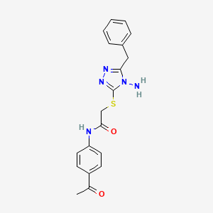 N-(4-acetylphenyl)-2-[(4-amino-5-benzyl-4H-1,2,4-triazol-3-yl)sulfanyl]acetamide