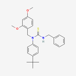 molecular formula C27H32N2O2S B2538040 N'-benzyl-N-[4-(tert-butyl)phenyl]-N-(2,4-dimethoxybenzyl)thiourea CAS No. 306730-47-2