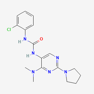 molecular formula C17H21ClN6O B2538047 1-(2-Chlorophenyl)-3-(4-(dimethylamino)-2-(pyrrolidin-1-yl)pyrimidin-5-yl)urea CAS No. 1797669-85-2