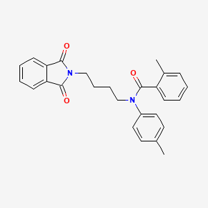 molecular formula C27H26N2O3 B2538055 N-(4-(1,3-二氧代异吲哚啉-2-基)丁基)-2-甲基-N-(对甲苯基)苯甲酰胺 CAS No. 313973-23-8