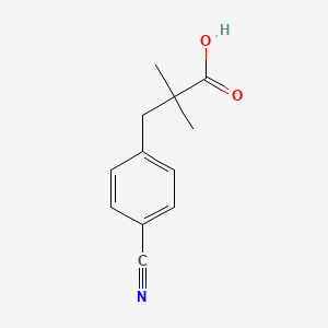molecular formula C12H13NO2 B2538056 3-(4-Cyanophenyl)-2,2-dimethylpropanoic acid CAS No. 1688669-84-2