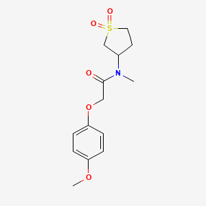 molecular formula C14H19NO5S B2538062 N-(1,1-二氧杂-1lambda6-硫杂环戊-3-基)-2-(4-甲氧基苯氧基)-N-甲基乙酰胺 CAS No. 874623-27-5