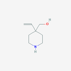 molecular formula C8H15NO B2538063 (4-乙烯基哌啶-4-基)甲醇 CAS No. 2411269-58-2