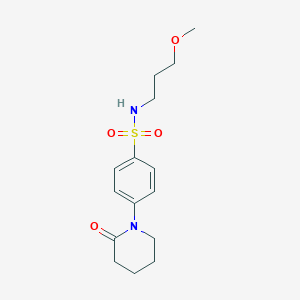 molecular formula C15H22N2O4S B253807 N-(3-methoxypropyl)-4-(2-oxo-1-piperidinyl)benzenesulfonamide 