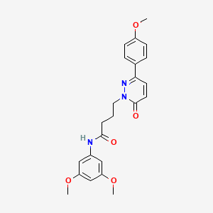 molecular formula C23H25N3O5 B2538076 N-(3,5-dimethoxyphenyl)-4-(3-(4-methoxyphenyl)-6-oxopyridazin-1(6H)-yl)butanamide CAS No. 953145-52-3