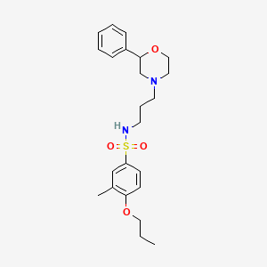 molecular formula C23H32N2O4S B2538079 3-甲基-N-(3-(2-苯基吗啉代)丙基)-4-丙氧基苯磺酰胺 CAS No. 954001-11-7